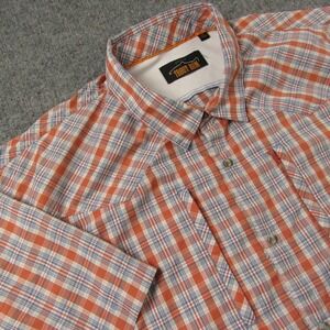 Orvis Trout‎ Bum Shirt Mens 2XL Plaid Short Sleeve Vented Fishing Performance